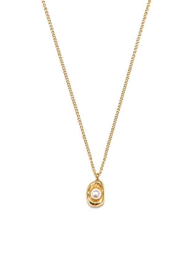 Pearl Pendant:Titanium steel pearl pendant